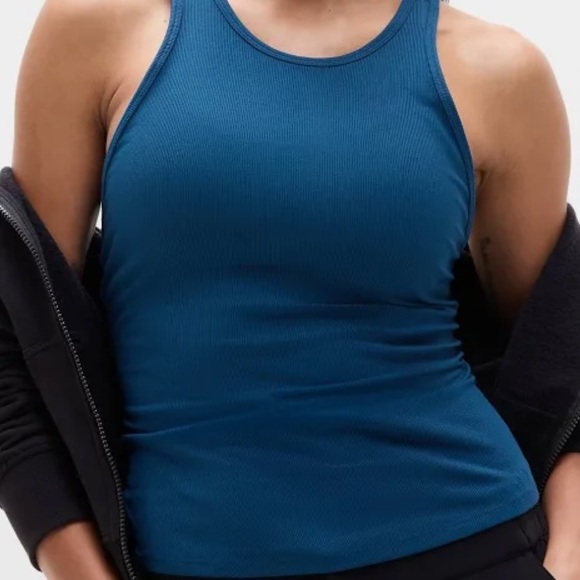 Athleta Signature RIB Built-IN Bra Tank NWT Black - Picture 4 of 4